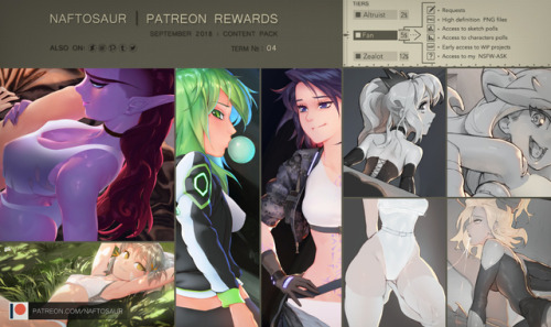 SEPTEMBER 2018 PATREON REWARDS!Awailable on Gumroad soon!>>> PATREON  <<<