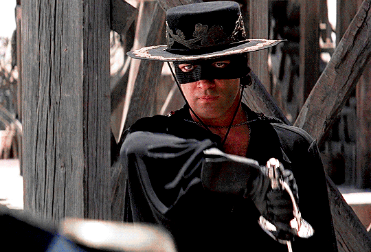 oh what a circus — Antonio Banderas as Alejandro/Zorro in The Mask of...