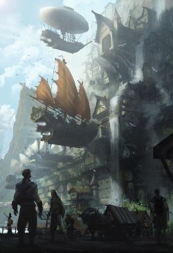 steampunktendencies:  The city of Alkon by