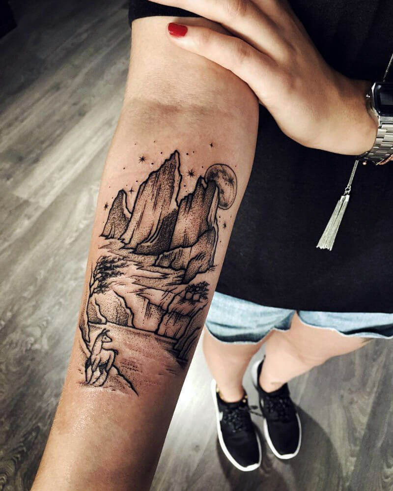 Buy COKTAK 12PiecesLot Black Mountain Temporary Tattoos For Men Boys Women  Triangle Marine Sea Wave Body Art Arm Legs Water Transfer Fake Tattoo  Forest Sticker Children Tatoos Adult Online at Lowest Price