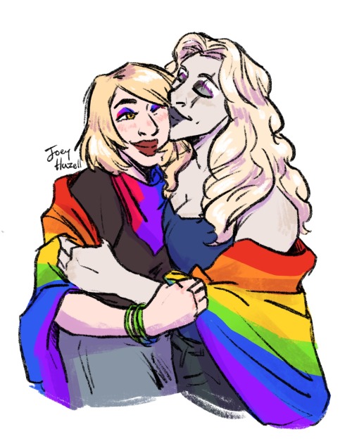 Lana and Viri celebrating pride together for the 4th year in a row! Along with Jaesa and Suvia for @
