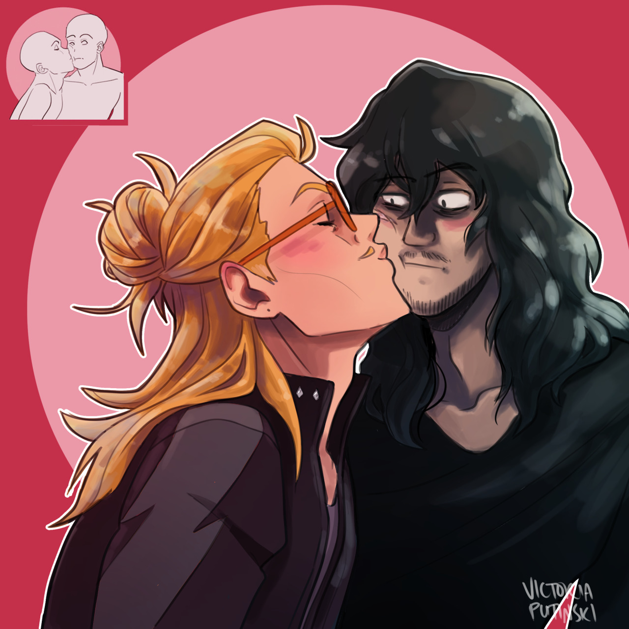 multifandom artist — For thr kiss prompt erasermic L3 please