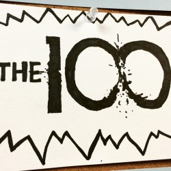 DAY TWELVE. @drlawyercop hand-drew this card to represent #The100 main titles on our board.