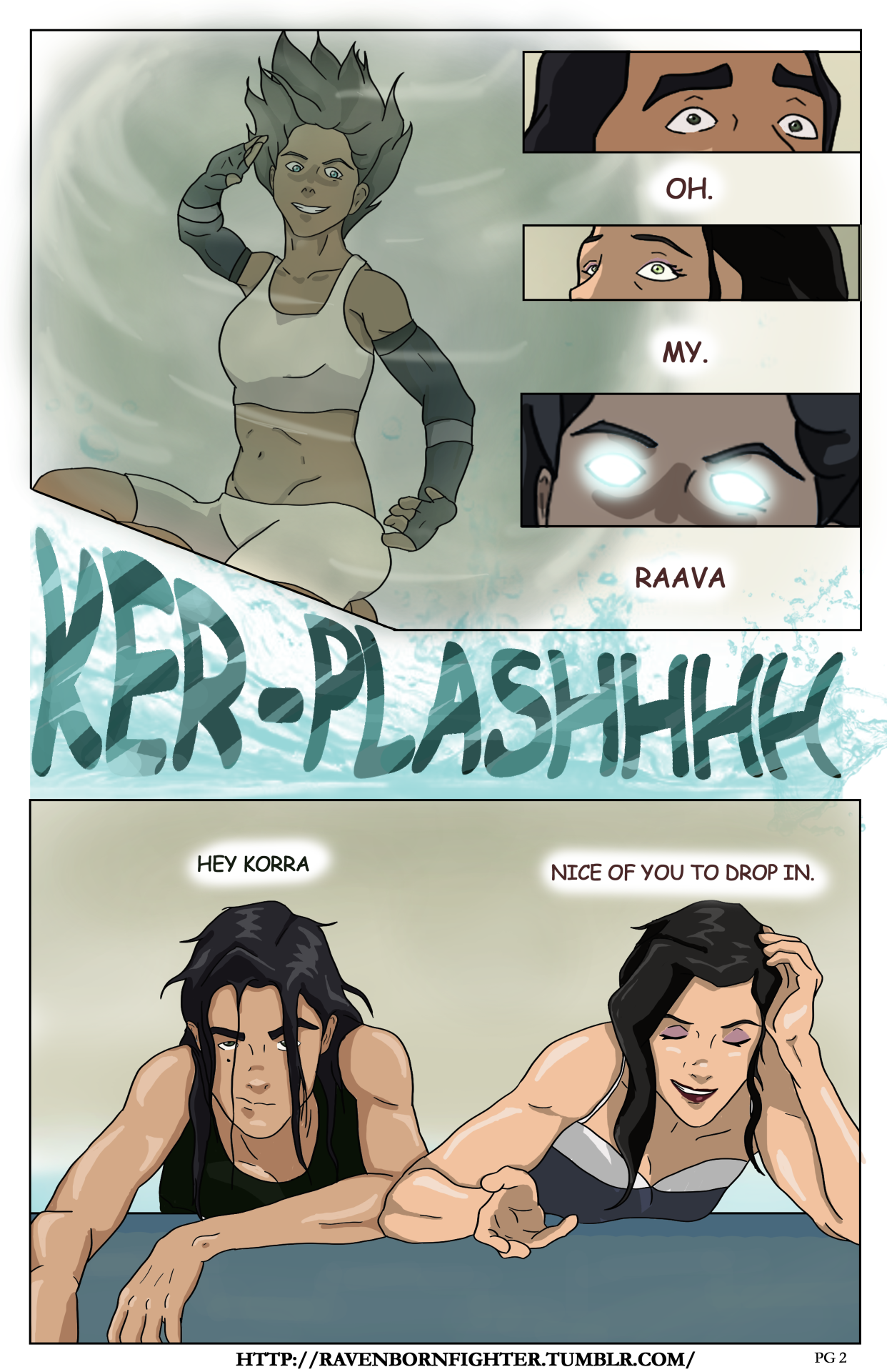 ravenbornfighter:  Korra-Sato pool shenanigans.  So… I’m excited to say this