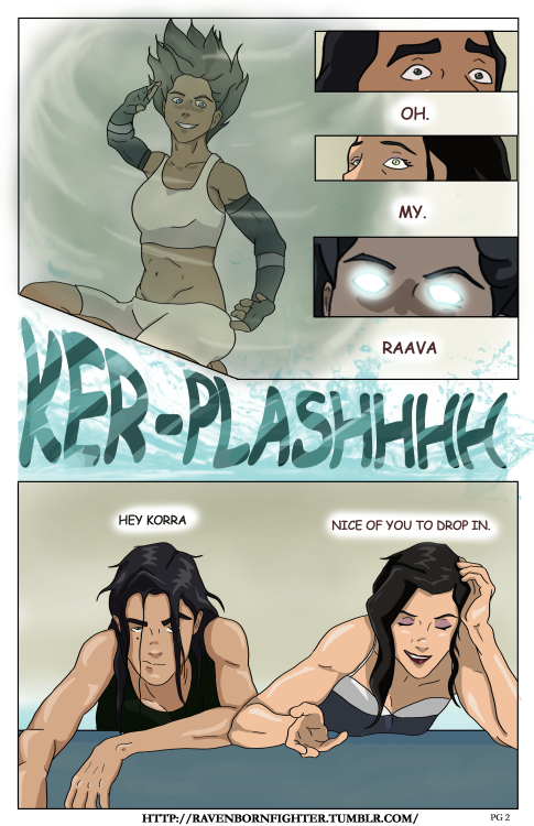 ravenbornfighter:  Korra-Sato pool shenanigans.  So… I’m excited to say this is my first attempt at making a comic. It’s simple… but a great learning process nonetheless! I hope you all enjoy some Korvirasami (Brotp/otp). I plan on making many