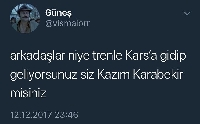 Arkadaşlar niye trenle...