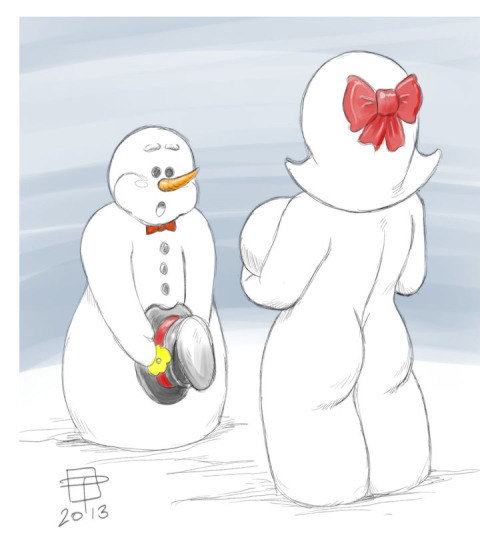 Porn photo johncarcosa:  Stiffy The Snowman by CallMePo