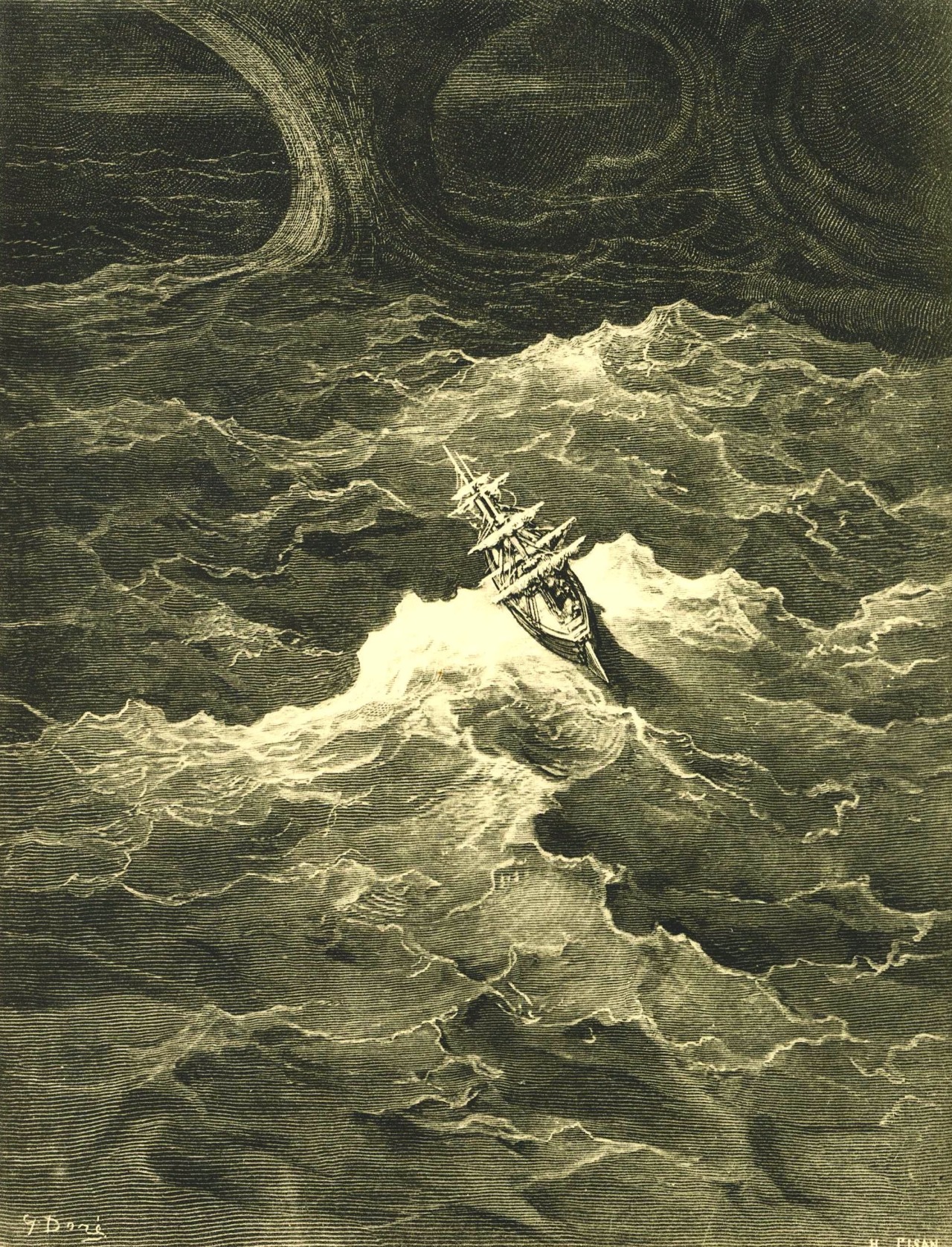 magictransistor:  Gustave Doré, The Rime of the Ancient Mariner, 1876. 