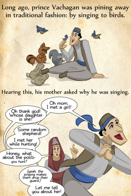 all-made-of-stardust:rejectedprincesses:Anahit: The Queen Who Made the King Get a Job (Armenian Folk