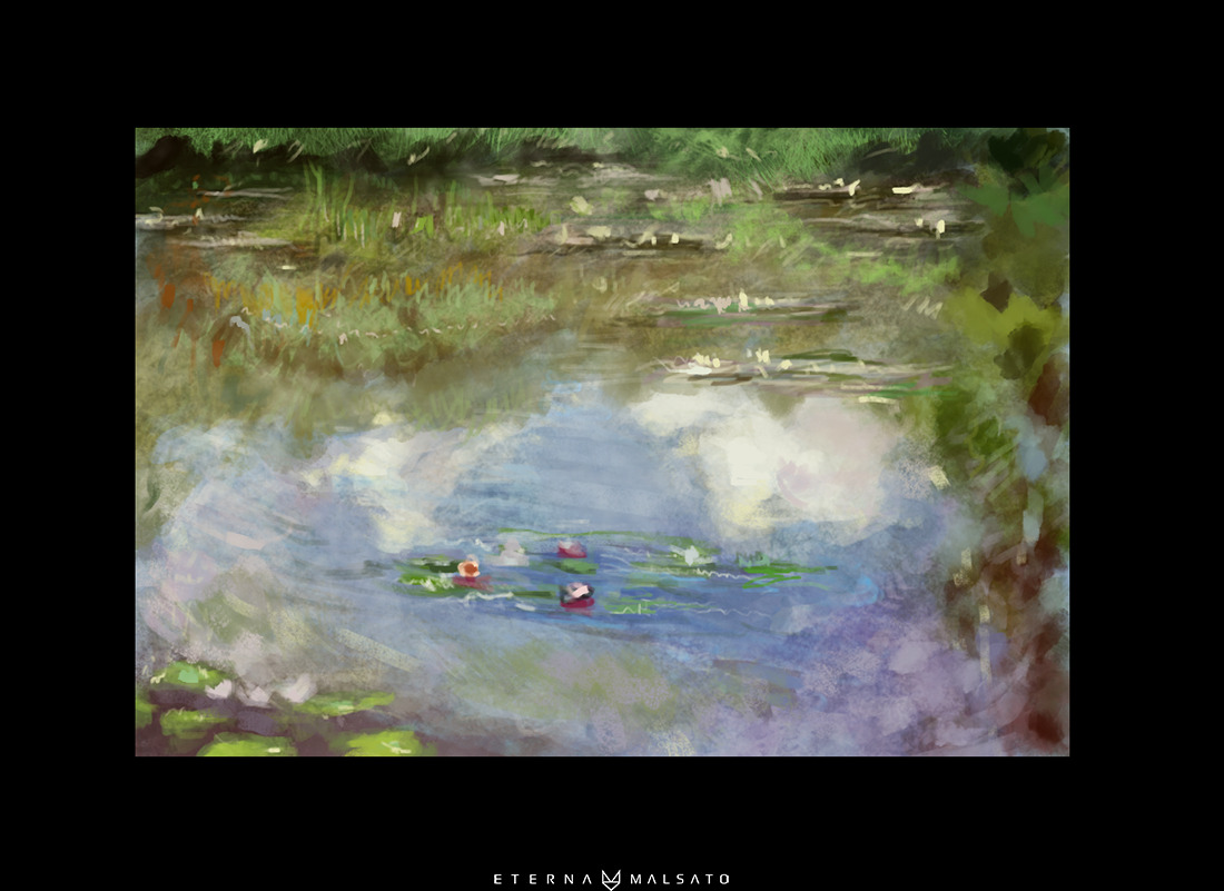 Claude Monet&rsquo;s Water LilliesJust a real quick and messy study today, because