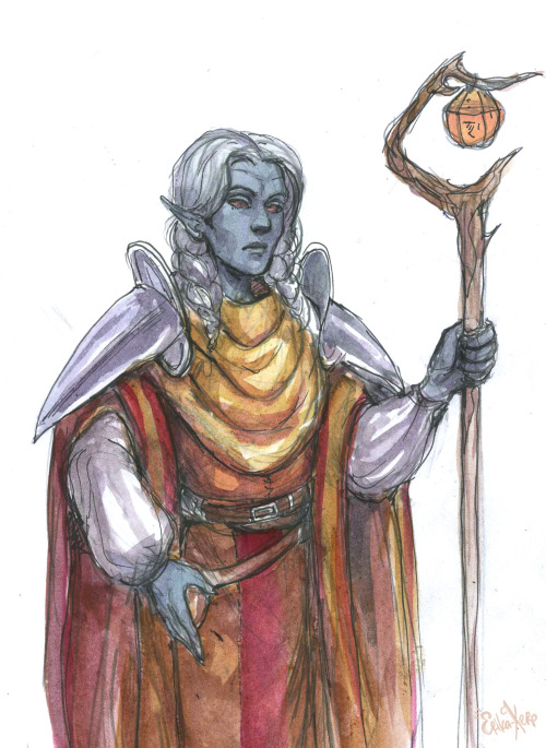 erika-xero:Watercolor sketches of my Dragonborns, Champion of Cyrodiil and Nerevarine (yep, I love d