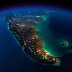 blazepress:  South America photographed from the International Space Station.