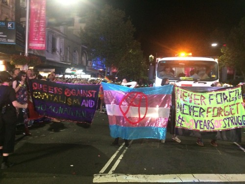 Warrang / Sydney, So-Called Australia: Unauthorised Protest at the Mardi Gras 2018 Parade by Pink Bl