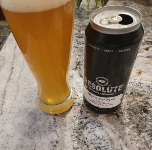 Superbowl beer? No problem! Playing Star Again Hazy IPA by Resolute Brewing. Lots of juicy tropical 