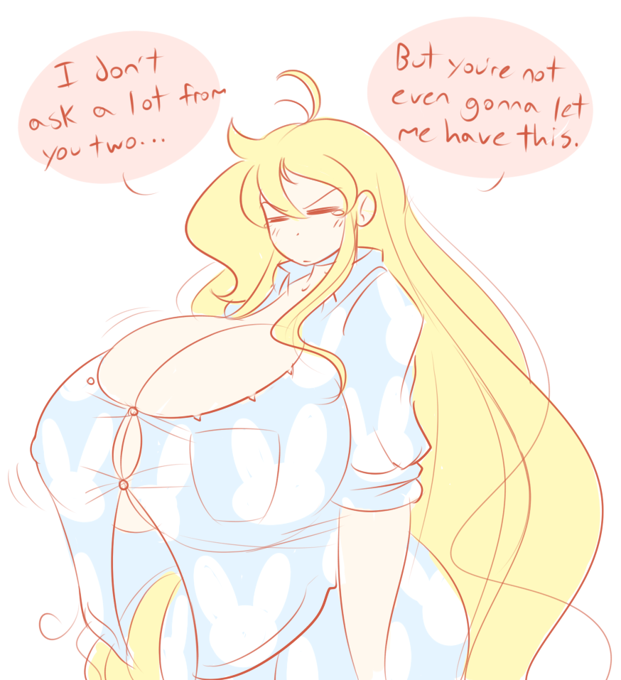 theycallhimcake:  Boobs are meanies when they stop you from wearing that bunny pajama