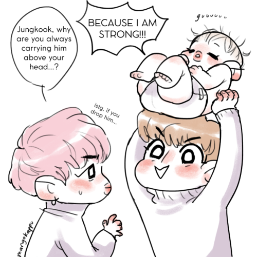 mangokappu: recent collection of jimin and his (?) baby ft. jungkook lol (more descriptions in the c