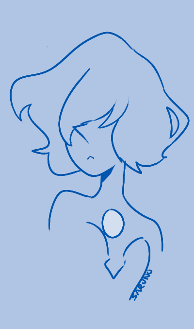 sarunochan:  Cotton candy garnet and blue pearl :u 