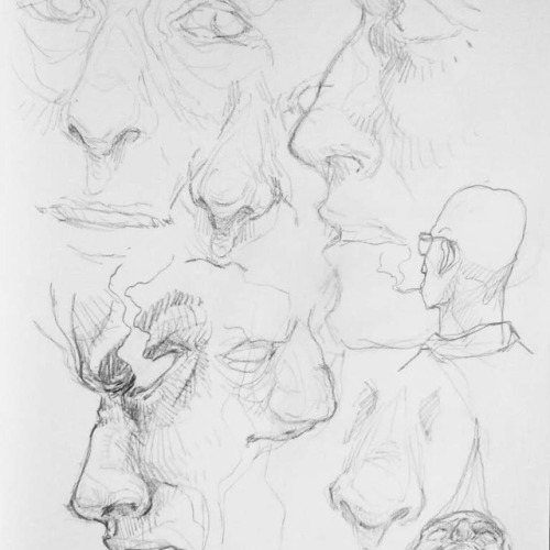 Some nose studies from the current Canson One A5 sketchbook. More on my Instagram. Most of my tattoo