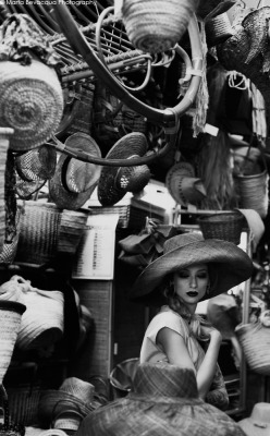 Take me back to Italy, please. Whatchu doin? Nuttin chillin at a hat shop in Roooome :) photo Marta Bevacqua, model Theresa Manchester  honeybabylookbook:  an old story 