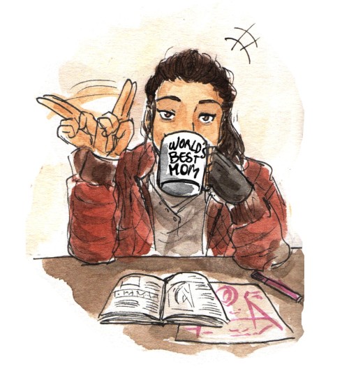 toodrunktofindaurl:In which Raven stole Abby’s mug.In which I’m bringing back the &