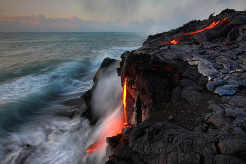 nubbsgalore:as previously illustrated in these posts, kilauea, a flat broad shield volcano, has been