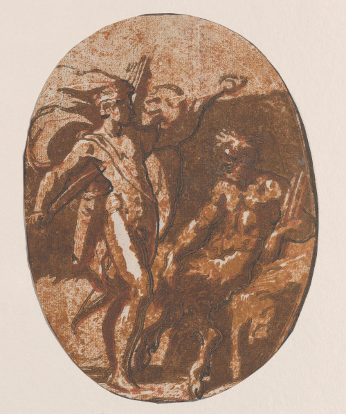 Three versions of The Contest Between Apollo and Marysas by Niccolò Vicentino after Parmigianino Ita