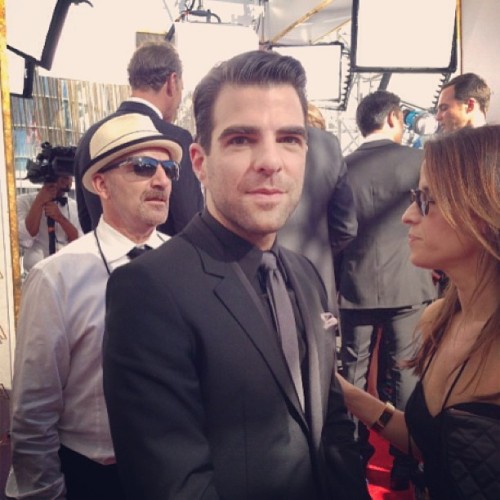 primetimeemmys #AmericanHorrorStory fans, how dashing does Zachary Quinto look? #emmys&nbs