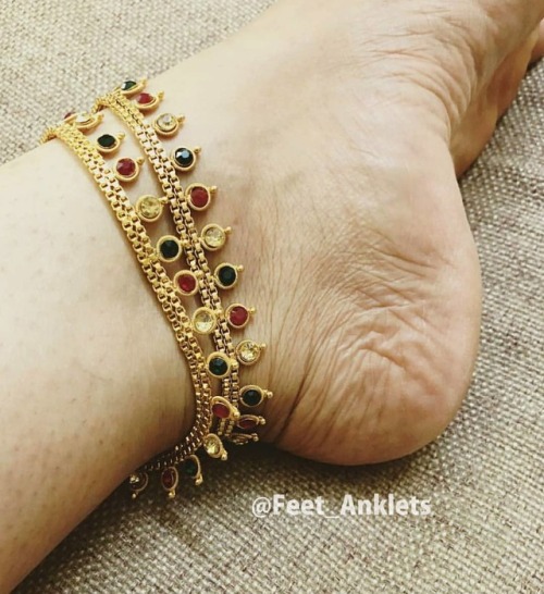 A pair of anklets on one leg . Click by @annammakutty . #photography #indianphotography #keralapho