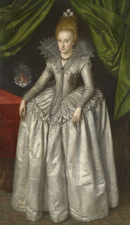 Portraits of two sisters, attributed to Jacob van Doordt, 1609 Elizabeth of Brunswick-Wolfenbüt