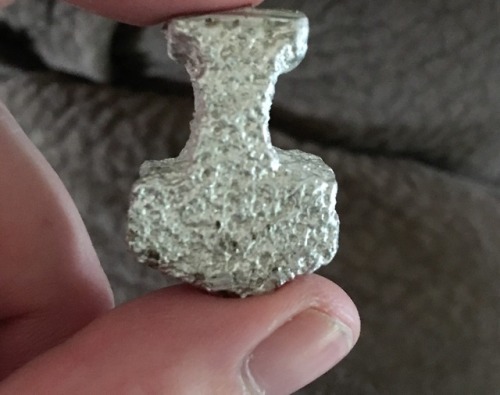 Mjolnir hammer necklace piece casted perfectlysadly my cheap ass rotary tool crapped out on me befor