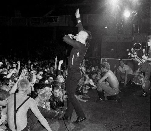 Legendary UK d-beat/hc band Discharge, hardcore royalty at the time, performing at Olympic Auditoriu