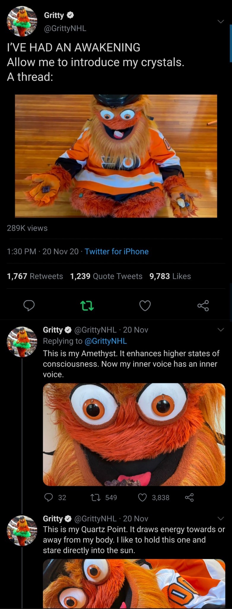 gritty mascot twitter