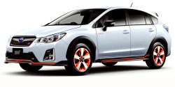 carsthatnevermadeitetc:  Subaru XV Hybrid tS, 2016. A tuned version of the XV Hybrid byÂ Subaru Technica International (STI) for the Japanese market