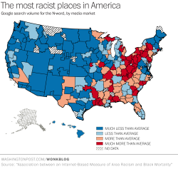 washingtonpost:  The most racist places in America, according to Google. 