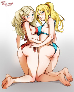 #872 Ann x Samus (Persona 5 / Metroid)swimsuit porn pictures