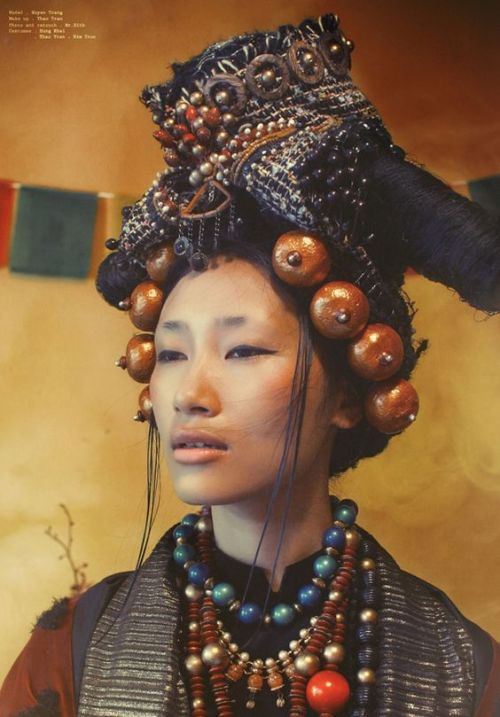 Women of Tibet (click to enlarge)8. Traditional turquoise jewelry, Lhasa, Tibet by Nora de Angelli