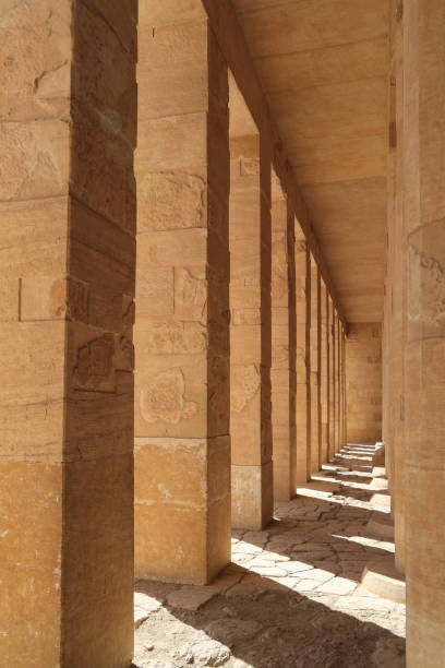 Pillars of the Temple of Queen Hatshepsut. Deir el-Bahari, Luxor.