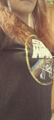 mccprincess:  soccer-mom-marie:  A nerdy braless Friday in my favorite star wars shirt… comics in the garage later lol love ya girl  ❤👑🎀          A short time ago…         In a town surprisingly close to me…         @mccprincess nerded out