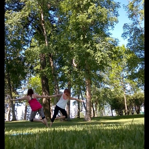 Playing with #friends in the #sunshine #yogi #yoga #partneryoga