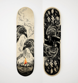 samdunn:  As well as the hand drawn boards I’m continuing to do, I’d love to produce some decks that are ride-able. Currently looking at options for doing my own run / brands  to approach for a collab. If anyone has any recommendations send them my