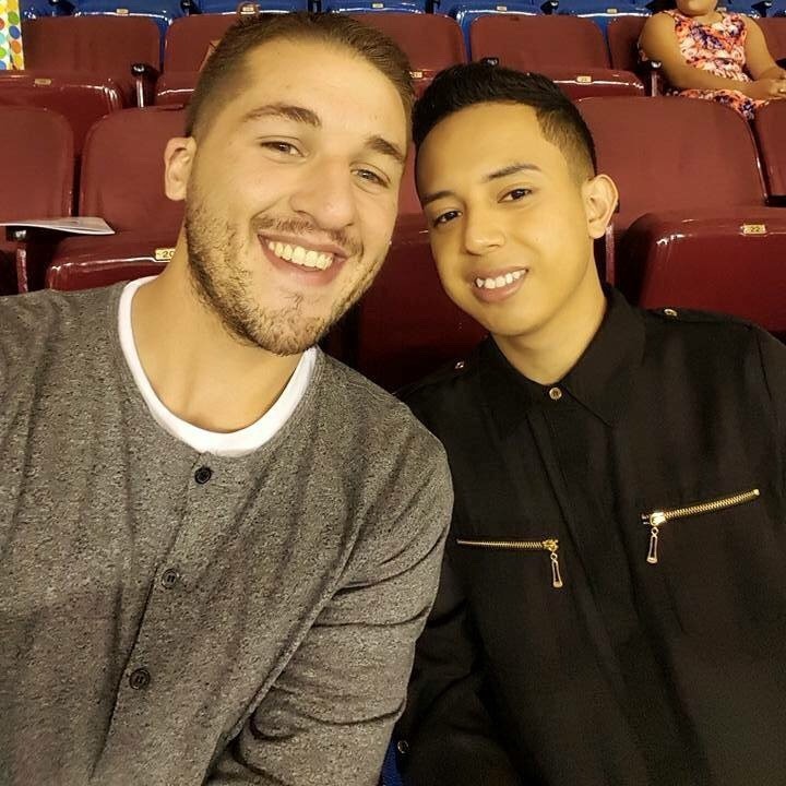 alejandropaige:  My cute boyfriend and I yesterday at a graduation 😁😁😍😍