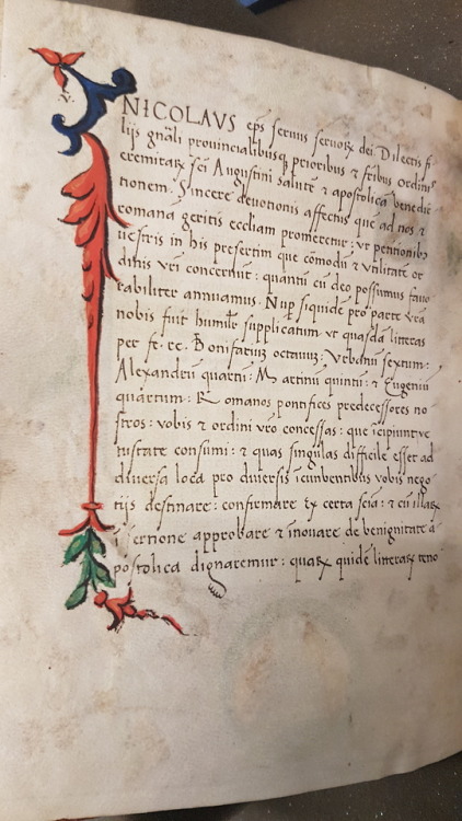 Ms. Codex 85 -[Bullarium Augustinianum]This manuscript features a collection of papal letters and in