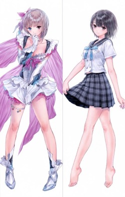 kishida mel blue reflection shirai hinako cleavage heels heterochromia seifuku skirt lift | #404057 | yande.re