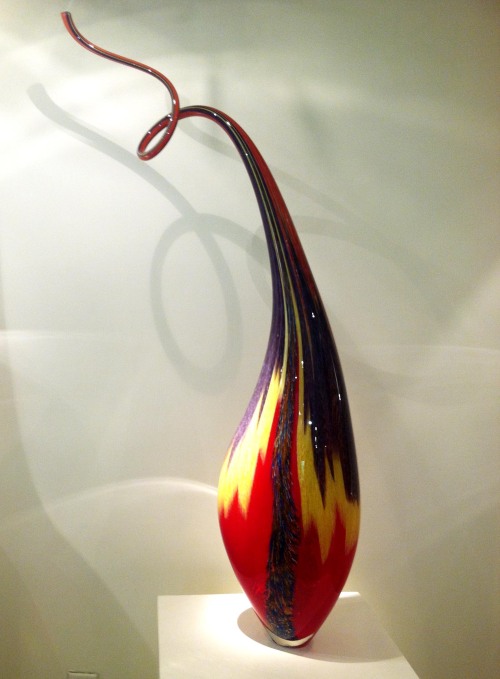 exquisite vases by lino tagliapietra.  no photo can capture what light does when moving through