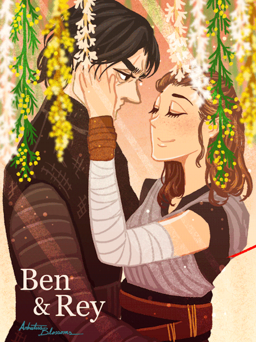 arbutus-blossoms:Happy Valentine’s Day to my lovely Reylo Fam ♡Please do not repost nor remove capti