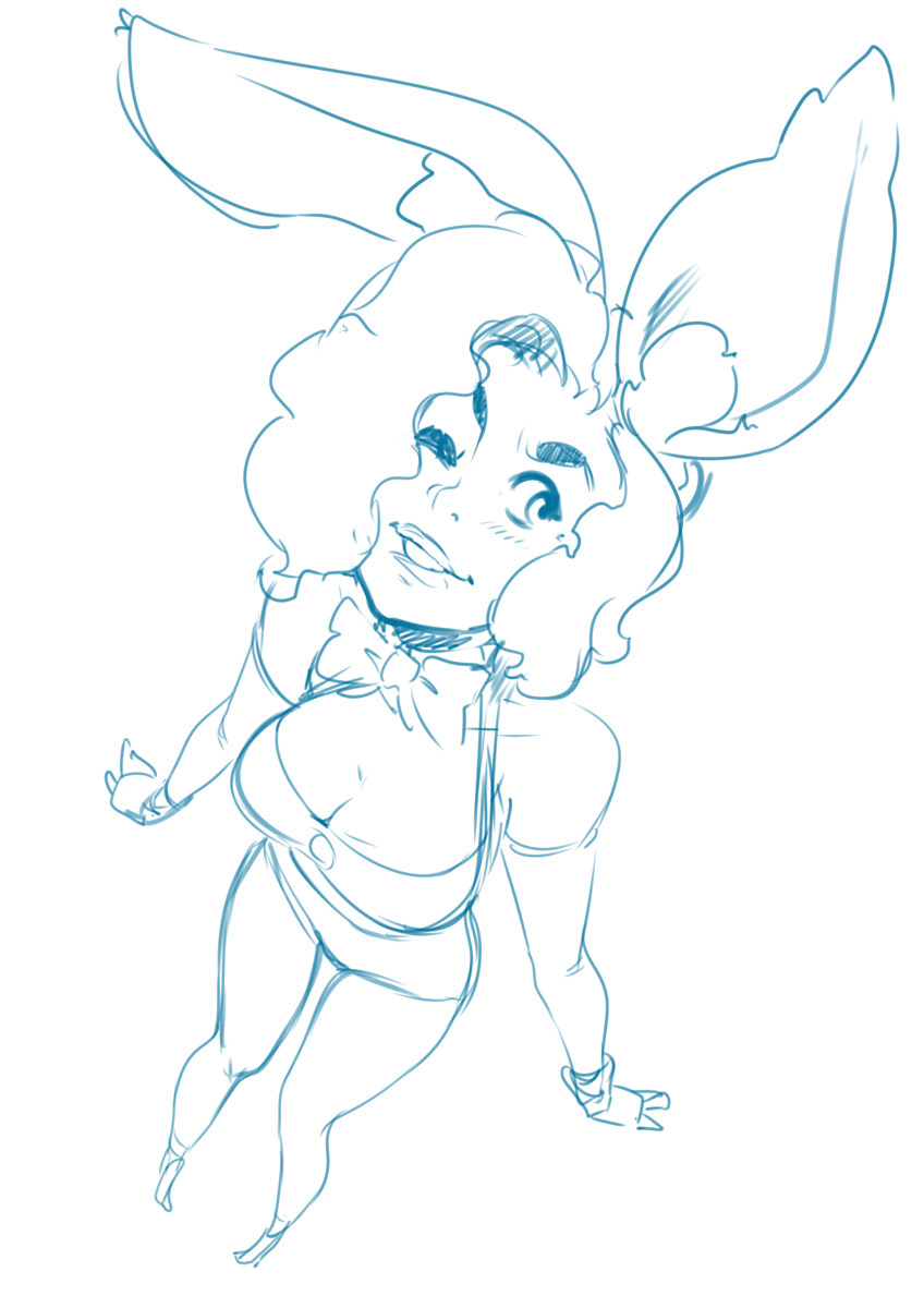 acerbic450:Some sketches of @eymbeeart​ Bun Gal character, wanted to try a bit