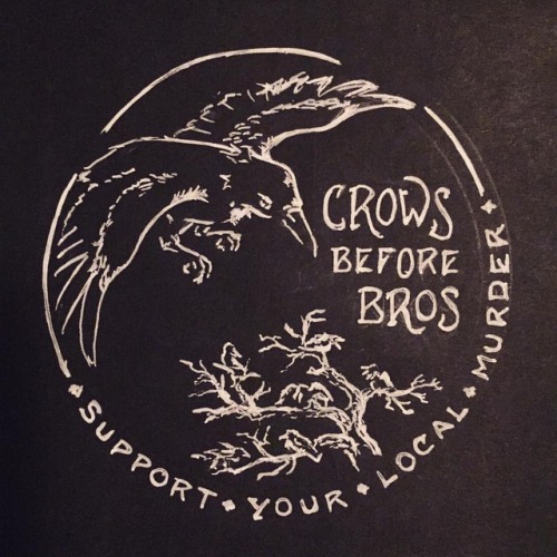 ghost-nettle:chronographia:Crows before bros. Priorities. #StrangeHoursAtelier #sketchbook #sketch 
