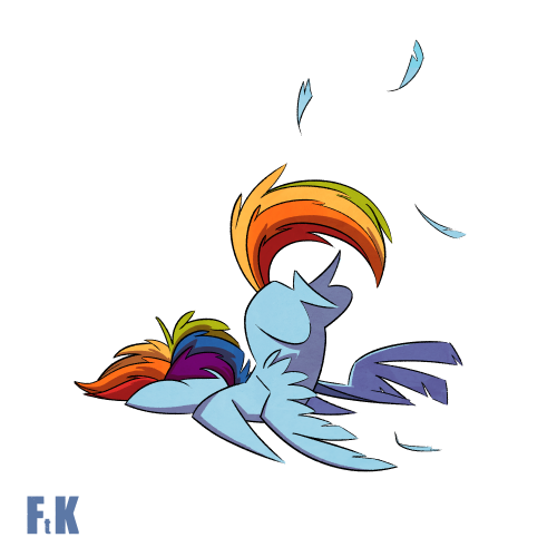 fluttershythekind:Rough Landing with Color  A very busy day to day helping a friend with a little volunteer work here in Atlanta, so I didn’t have time for much doodling ^^ but I figured I would add a bit of color to my little Rainbow Splat image at