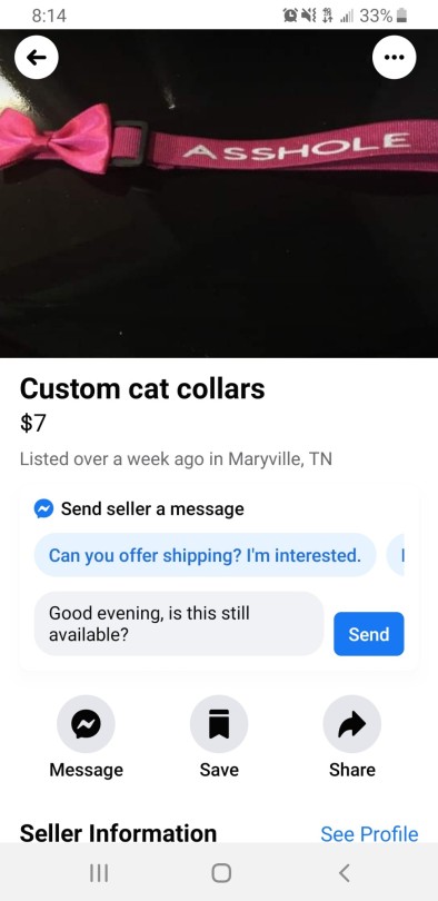 shiftythrifting:  A lovely cat collar :) porn pictures