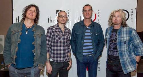 Stone Temple Pilots with Chester Bennington performing at the D Las Vegas.